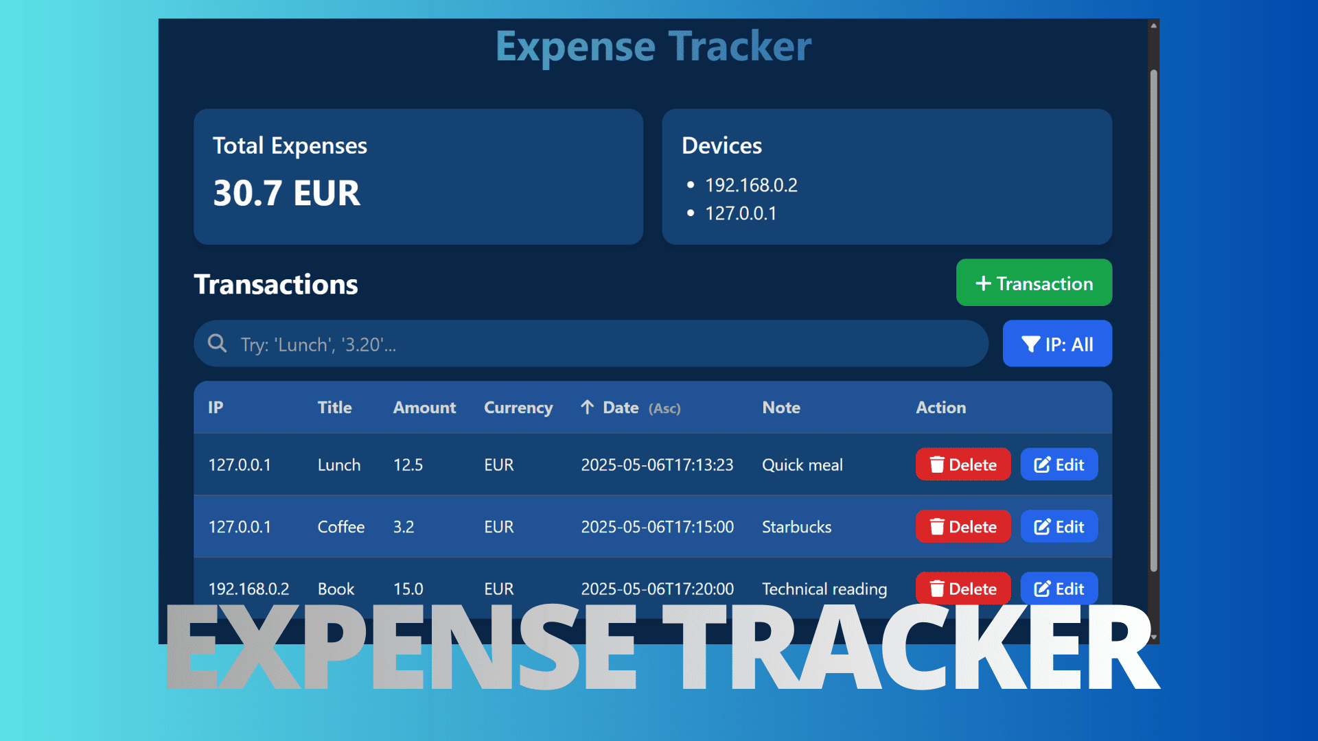 Expense Tracker cover