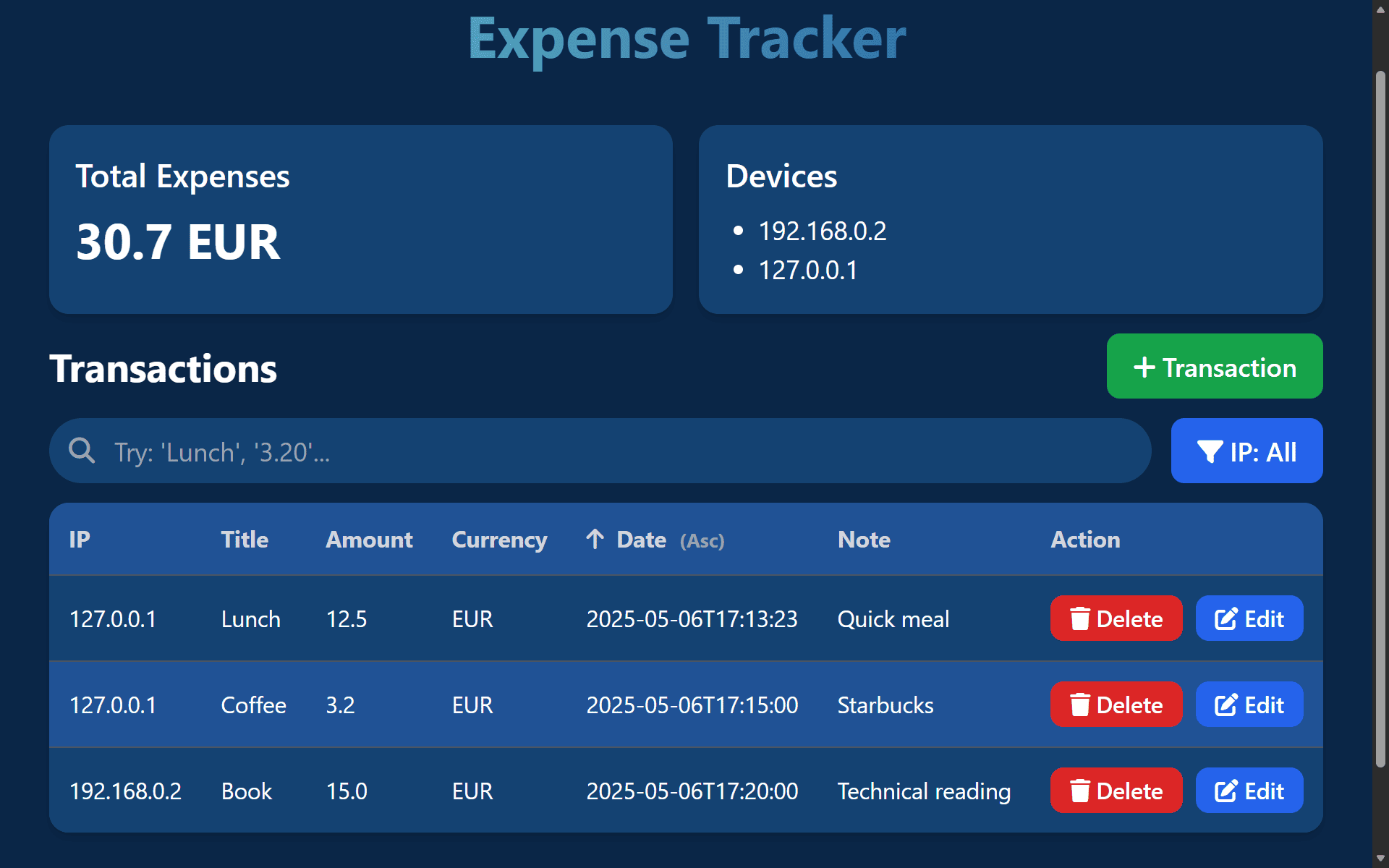 Expense Tracker main image