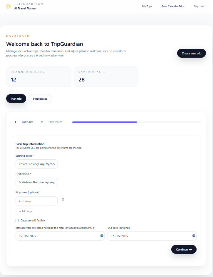 TripGuardian | Hackathon 2025 (megabrAIns) main image